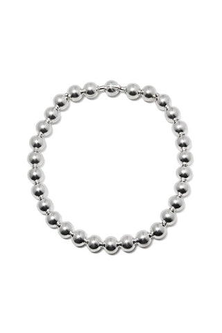 CHERISHING MOMENT SILVER BALL NECKLACE