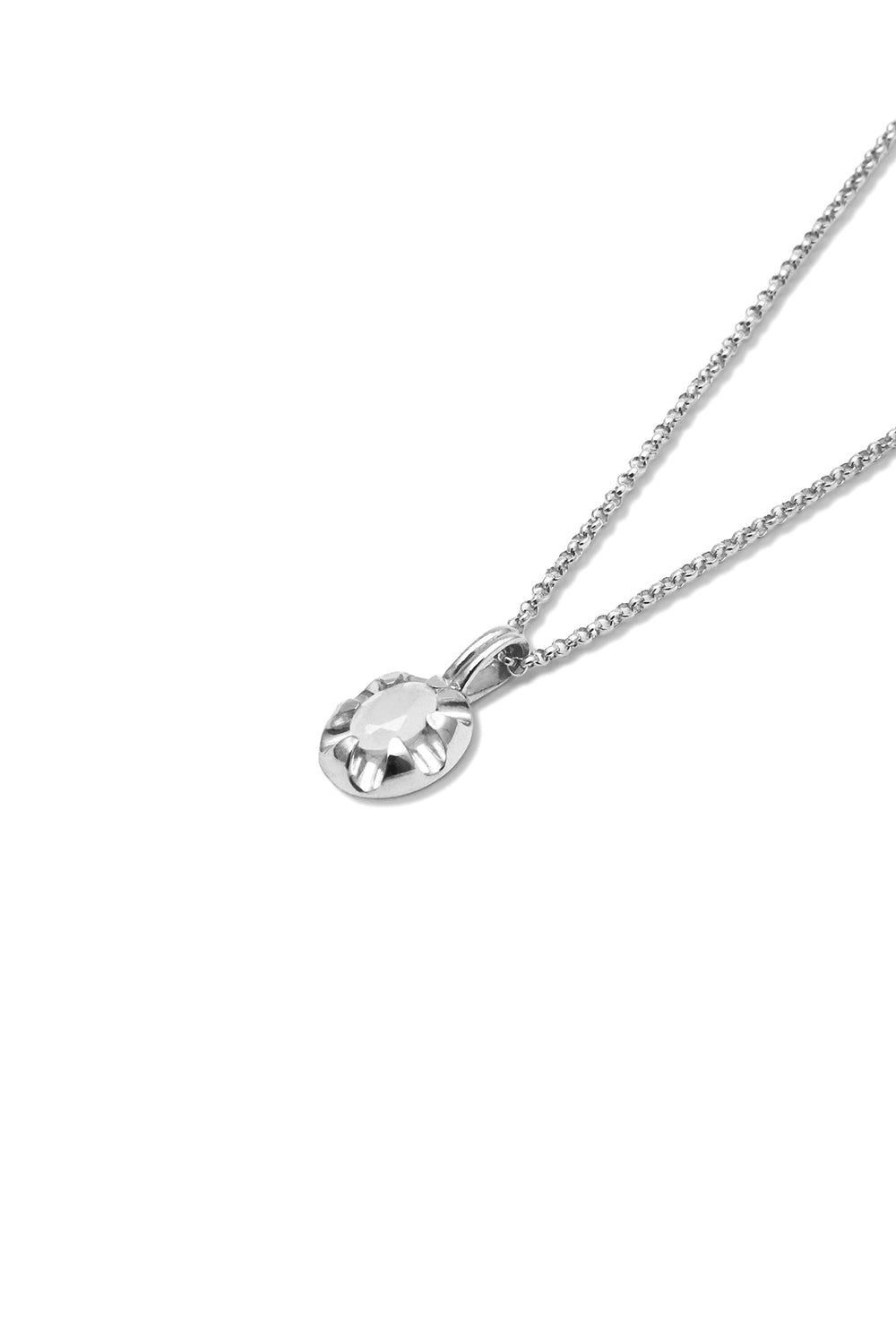 CLAW QUARTZ SILVER NECKLACE