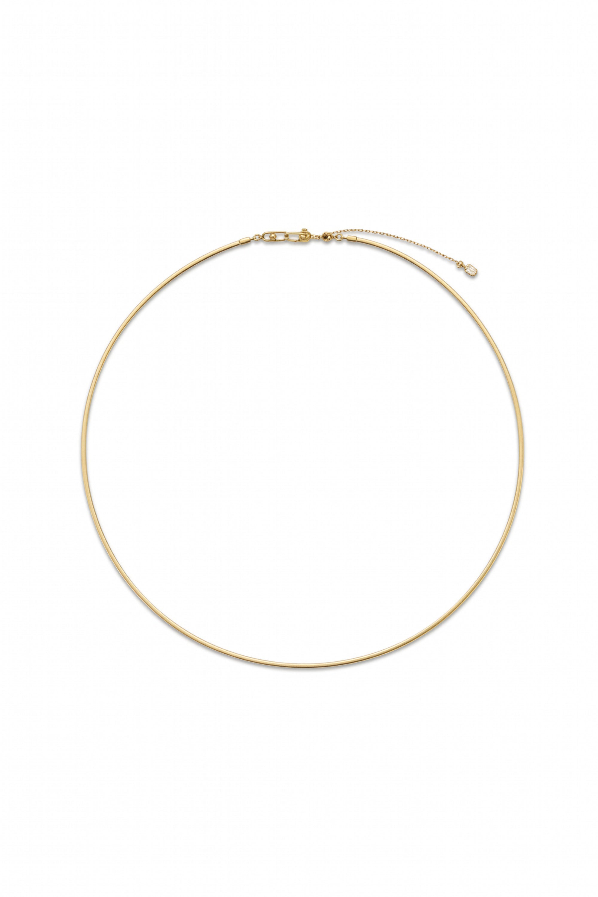 DUAL SQUARE NECKLACE 1.5MM IN GOLD & WHITE GOLD