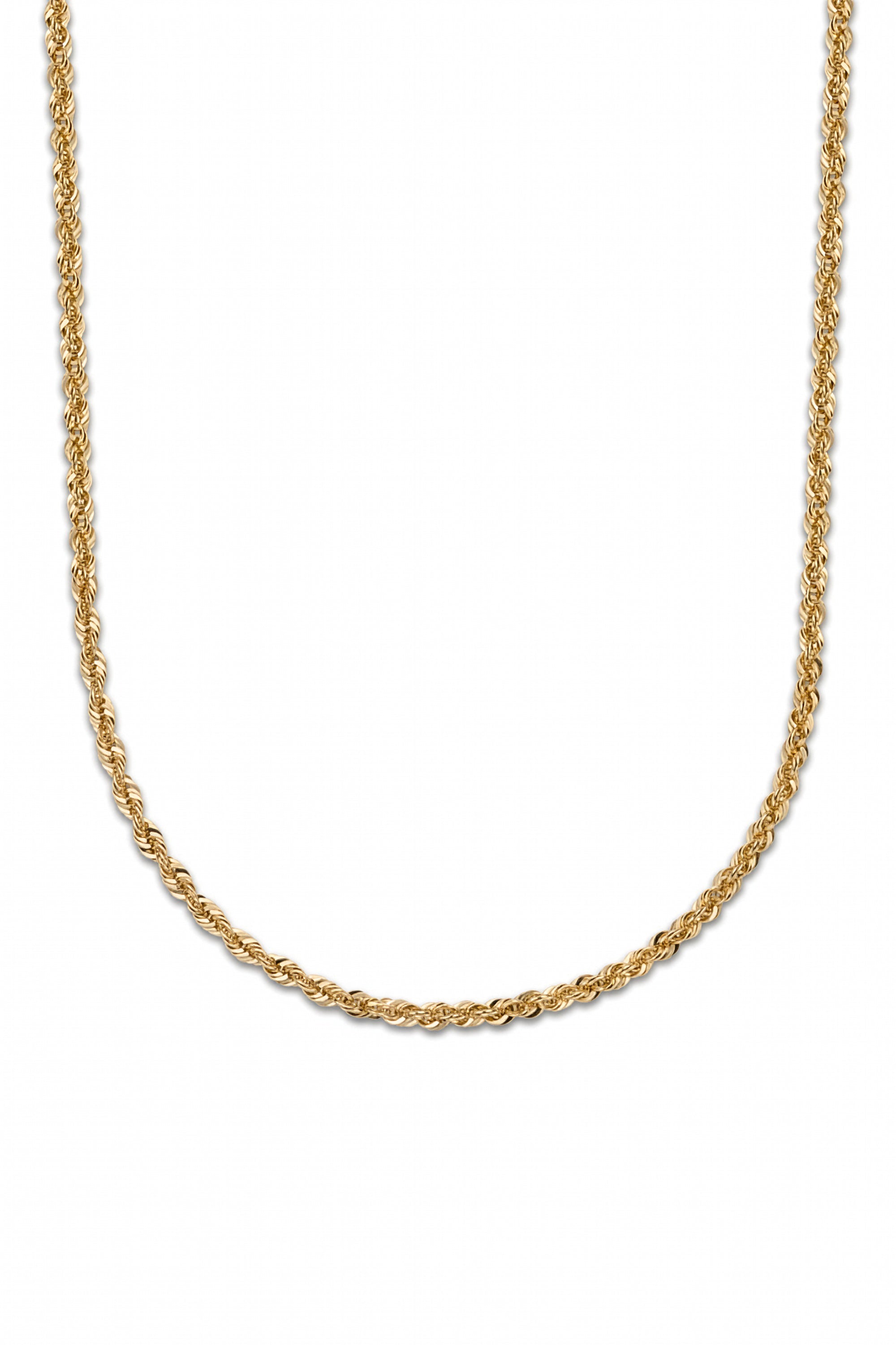 FREE LENGTH ROPE NECKLACE IN GOLD