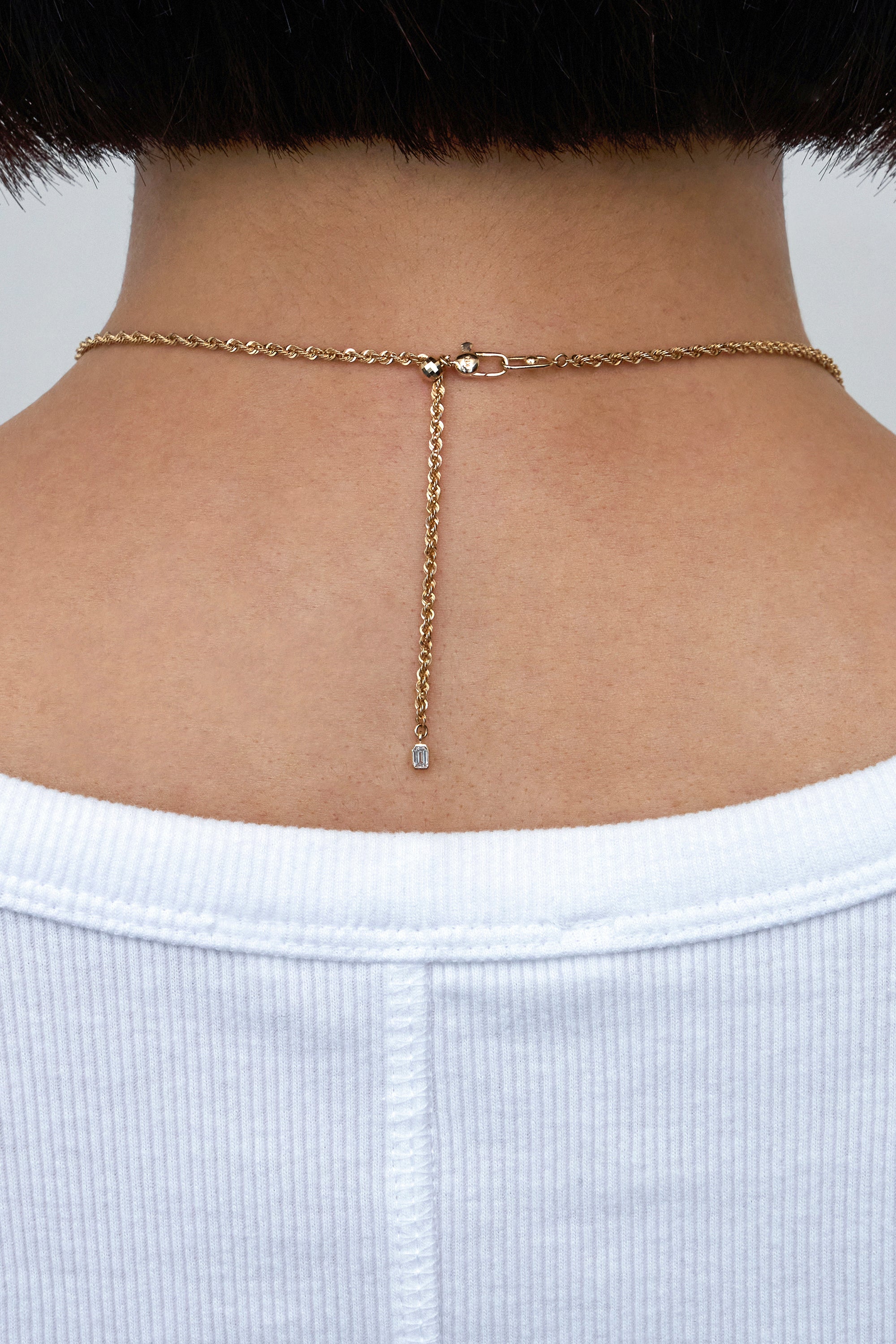 FREE LENGTH ROPE NECKLACE IN GOLD