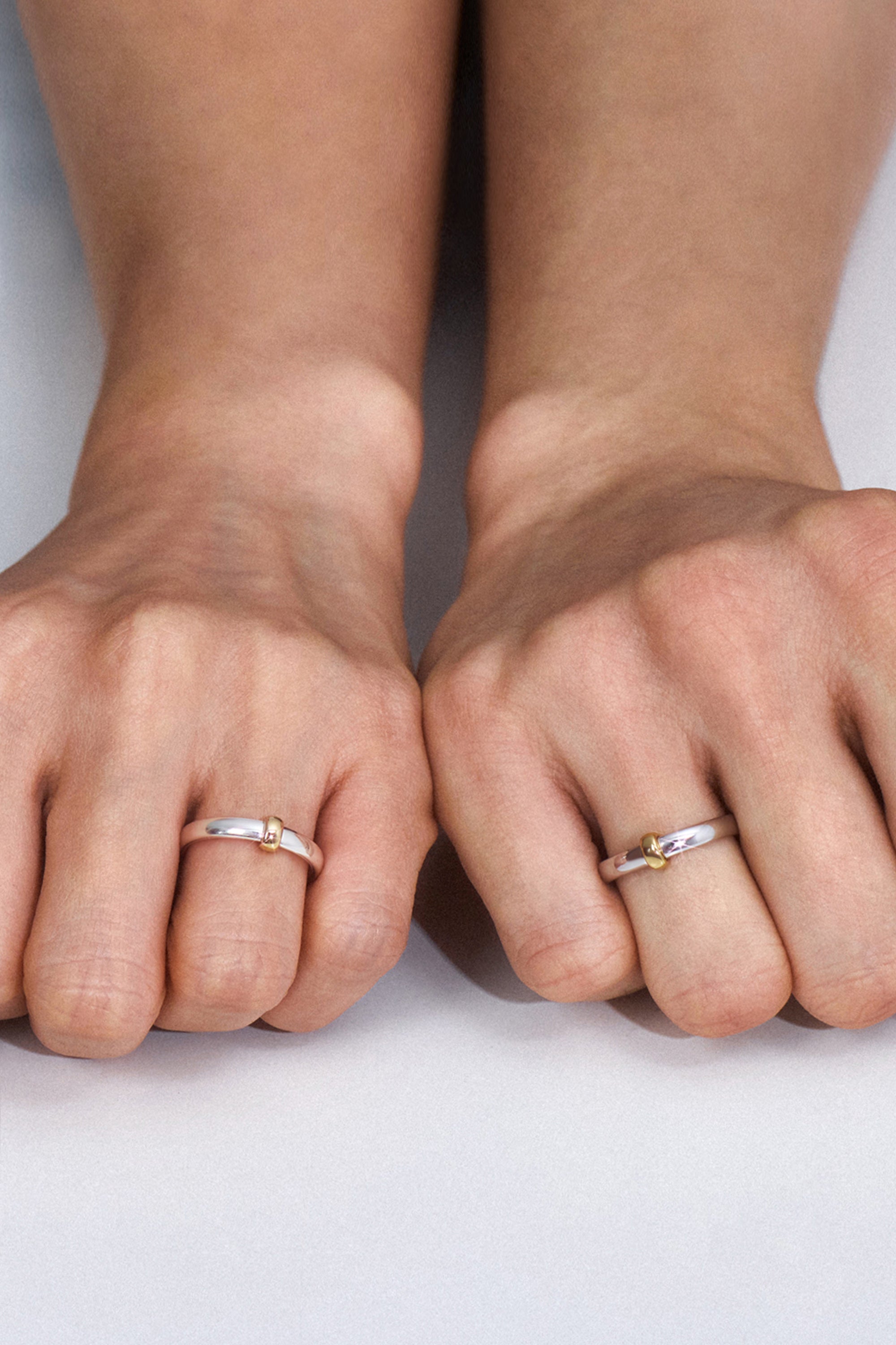 ORBIT SILVER & 10K GOLD RING
