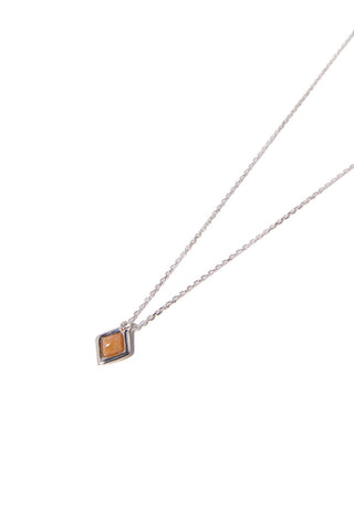 MINI ETERNAL ORANGE QUARTZ SILVER NECKLACE