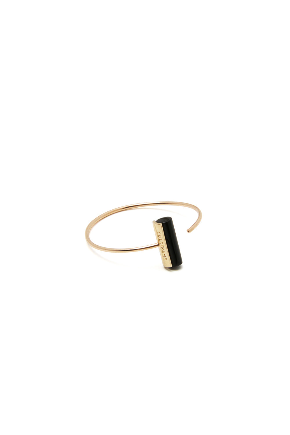 GOLD HOOP WITH ONYX M 2015