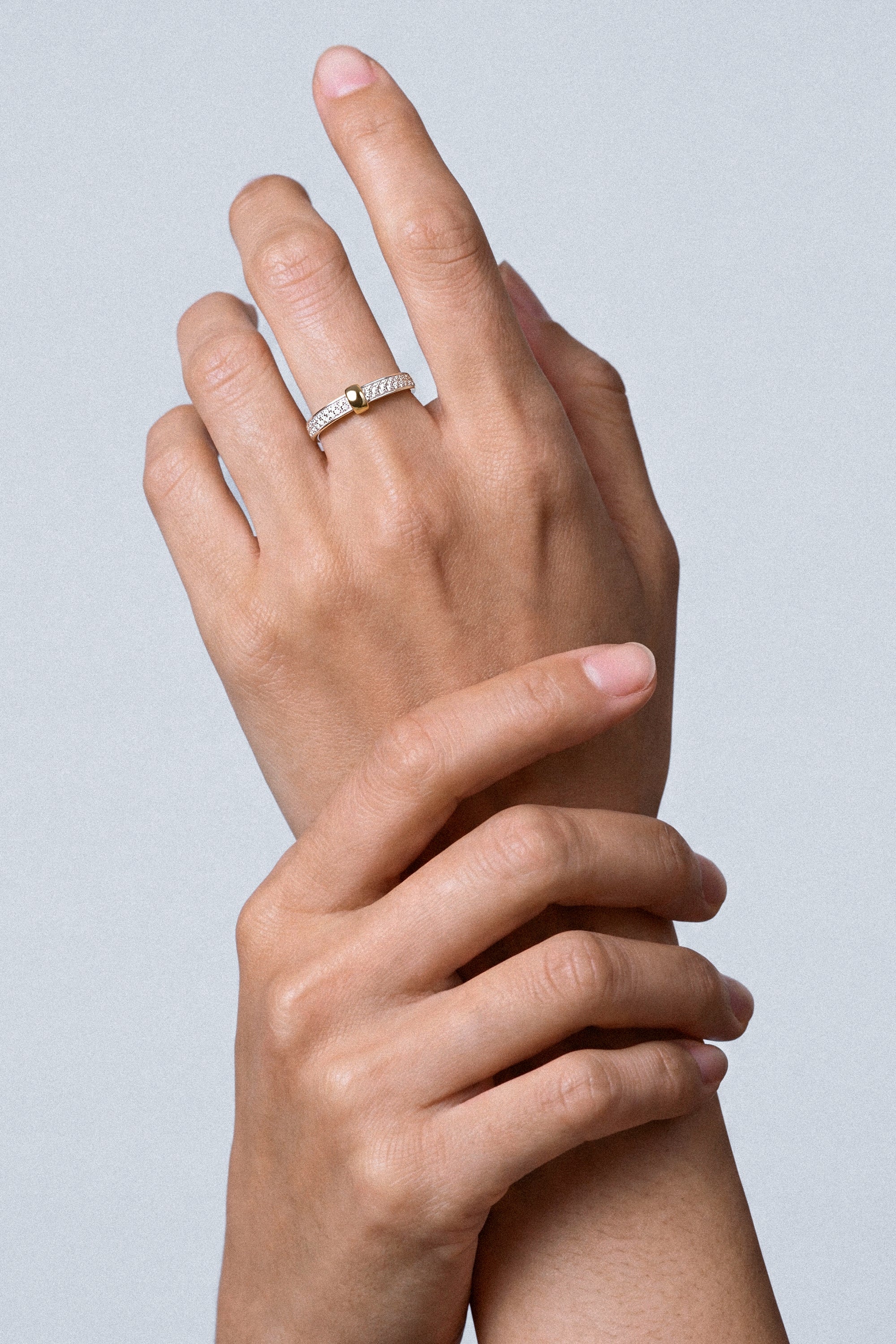 ORBIT PAVE DIAMOND & 10K GOLD RING