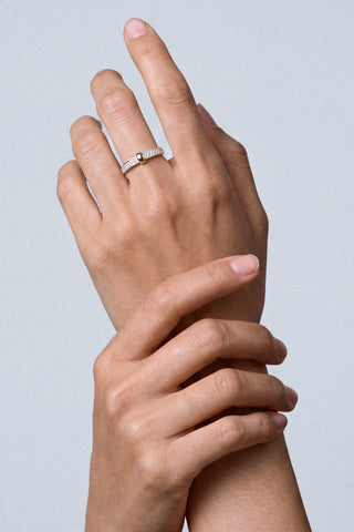 ORBIT PAVE DIAMOND & 10K GOLD RING