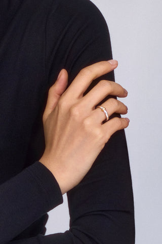 ORBIT SILVER & 10K GOLD RING