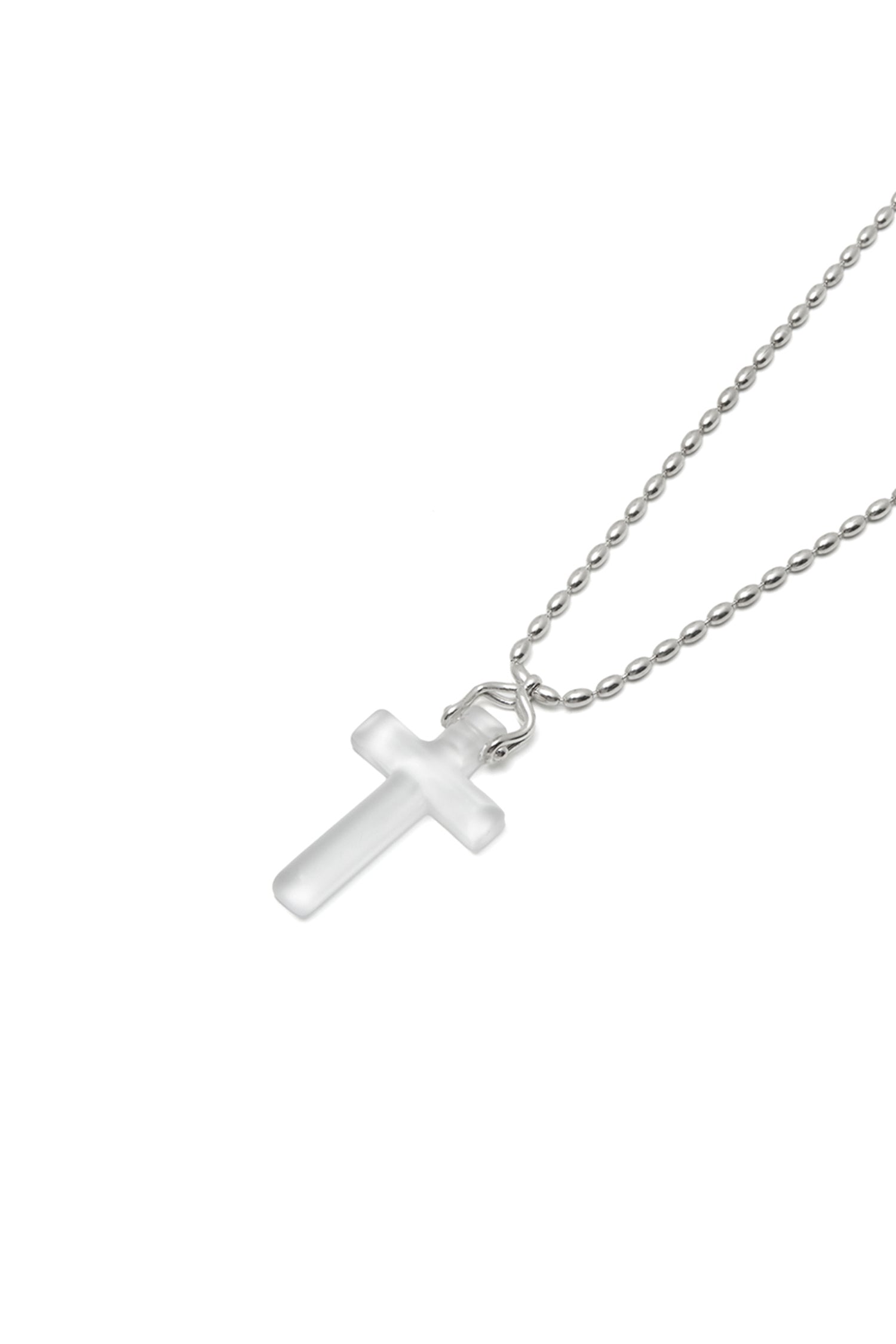 SILVER BLESSED OPAQUE QUARTZ PENDANT