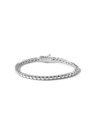 SILVER DIAMOND TENNIS BRACELET M
