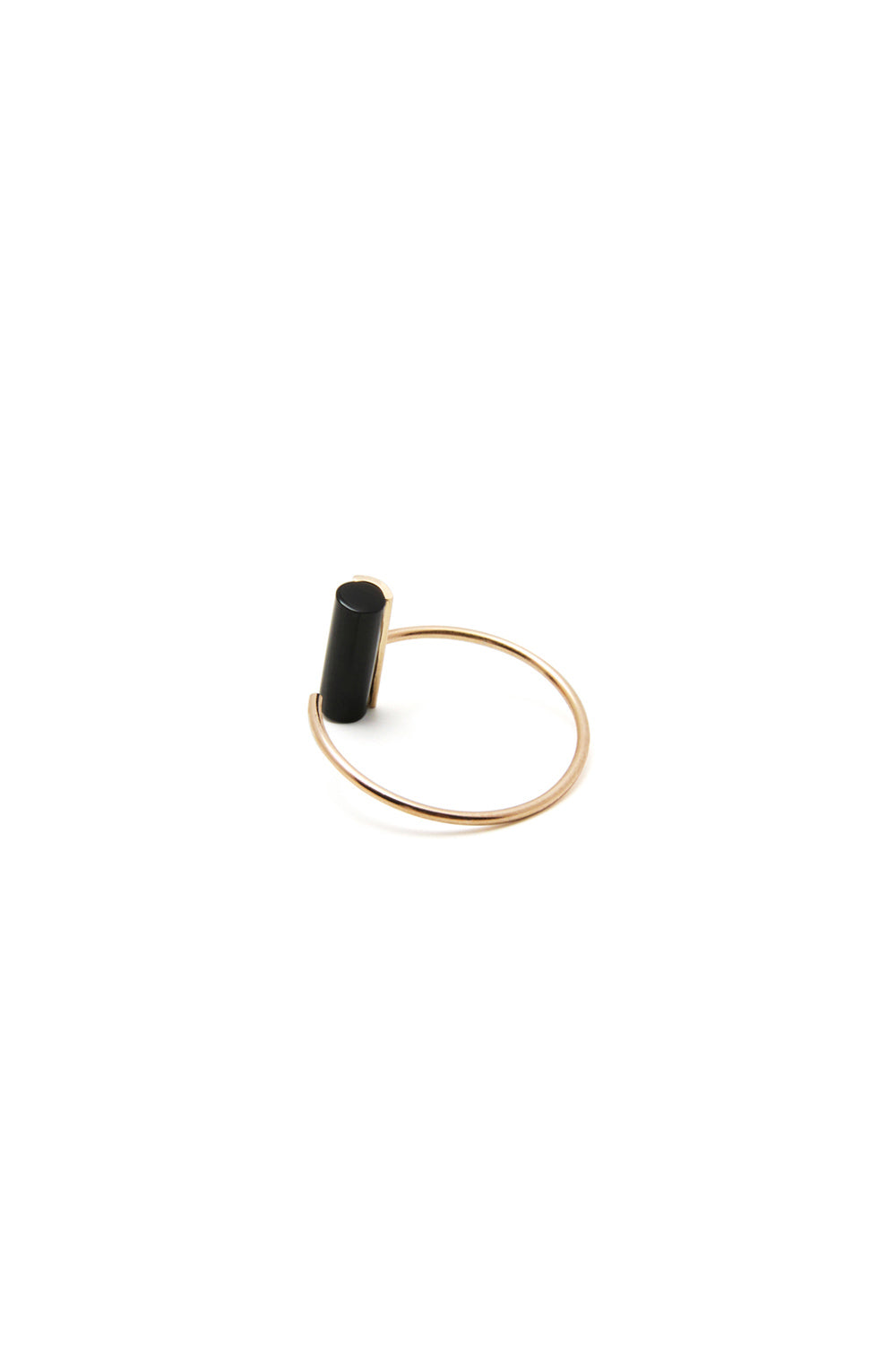 GOLD HOOP WITH ONYX S 2015