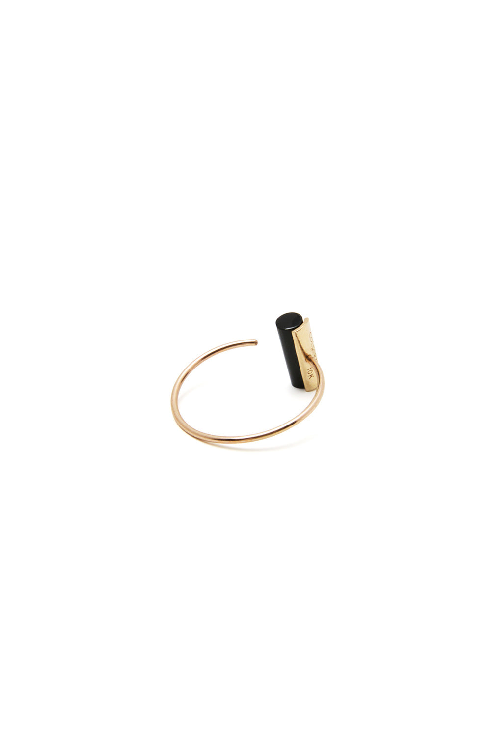 GOLD HOOP WITH ONYX S 2015