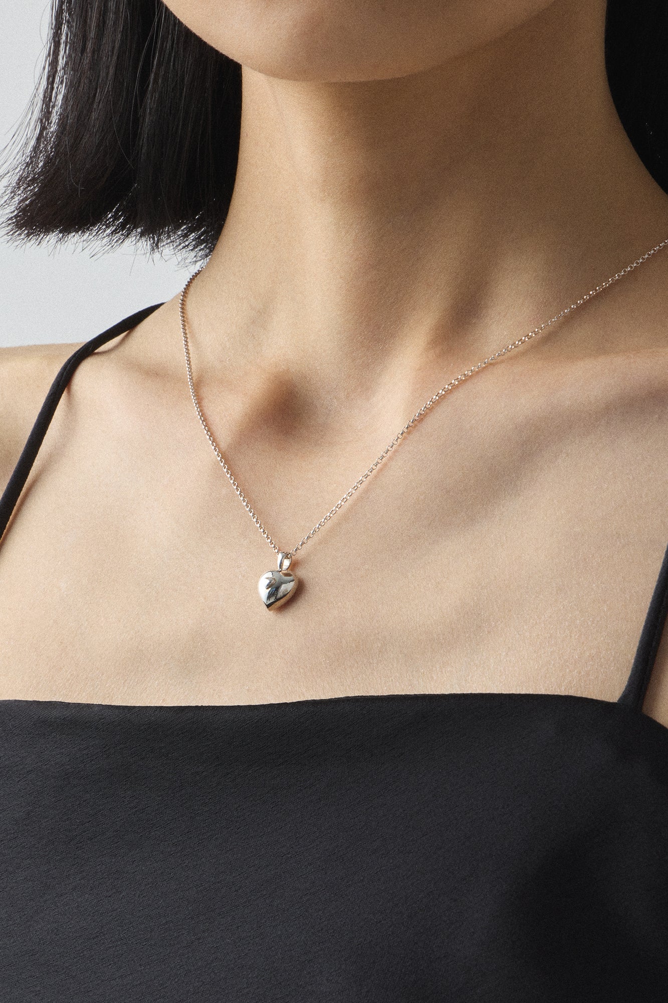 VERY VINTAGE SILVER HEART PENDANT NECKLACE | COLDFRAME