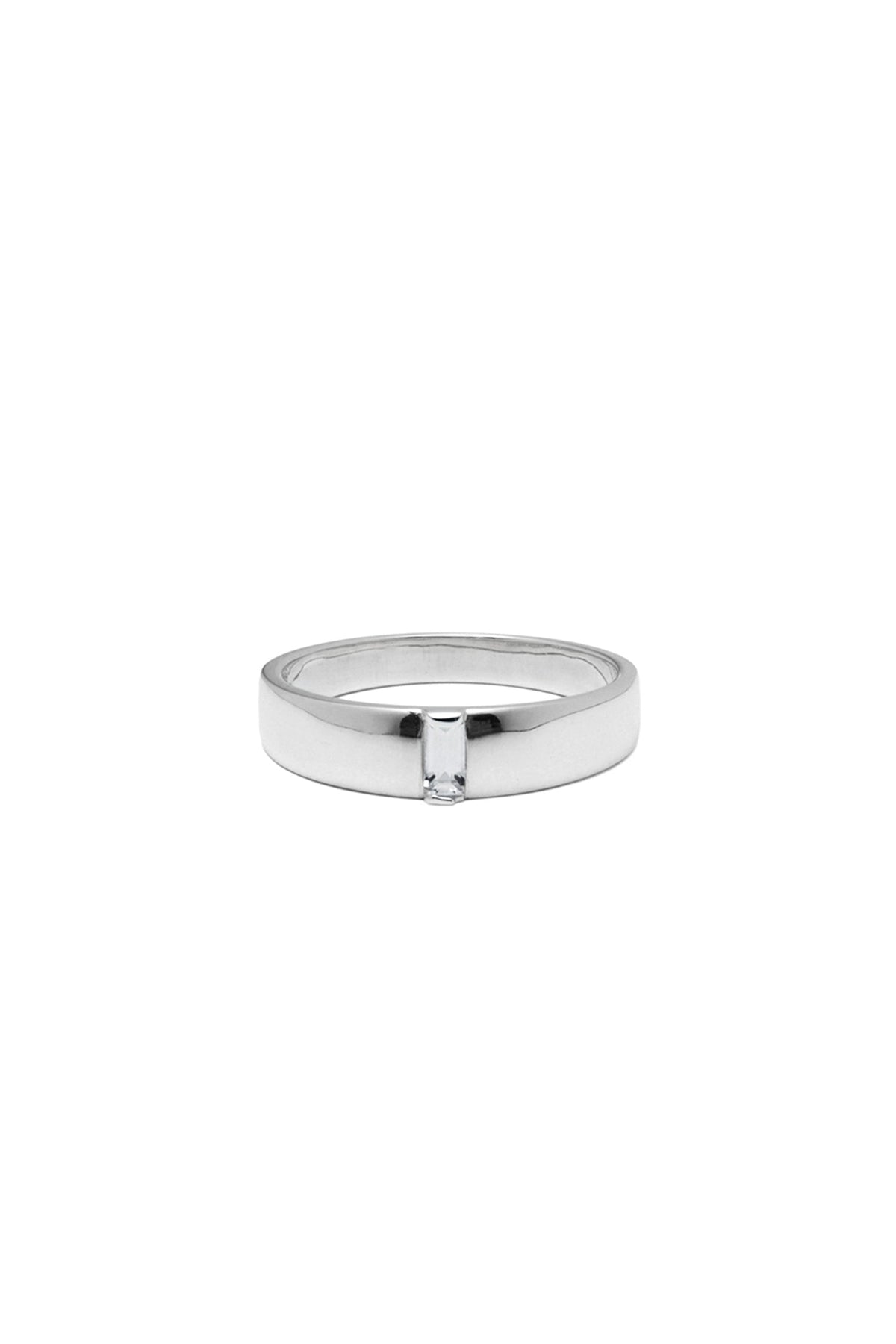 VERTICAL WHITE SAPPHIRE RING